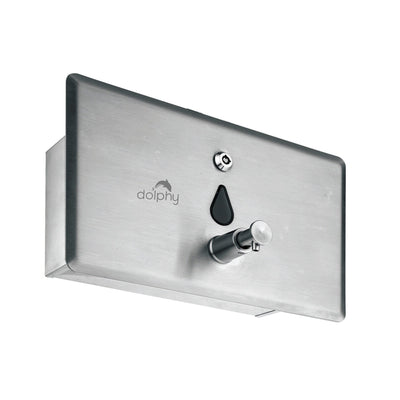 Dolphy Stainless Steel Soap Dispenser 1400ml DSDR0147, Manual, Heavy Duty, Silver, Easy Refill