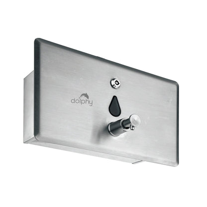 Dolphy Stainless Steel Soap Dispenser 1400ml DSDR0147, Manual, Heavy Duty, Silver, Easy Refill