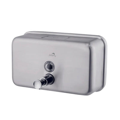 Dolphy Stainless Steel Soap Dispenser 1200ml, Manual, Heavy Duty, Silver, DSDR0151