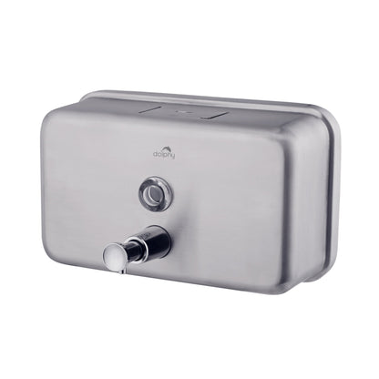 Dolphy Stainless Steel Soap Dispenser 1200ml Manual, Heavy Duty, Easy Refill, Silver DSDR0152
