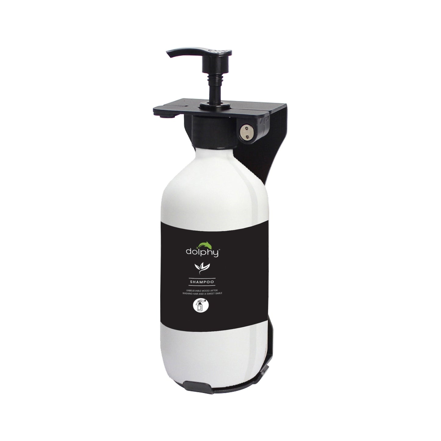 Dolphy Manual Liquid Soap Dispenser 500ml, Wall-Mounted, ABS & Stainless Steel, White - DSDR0154