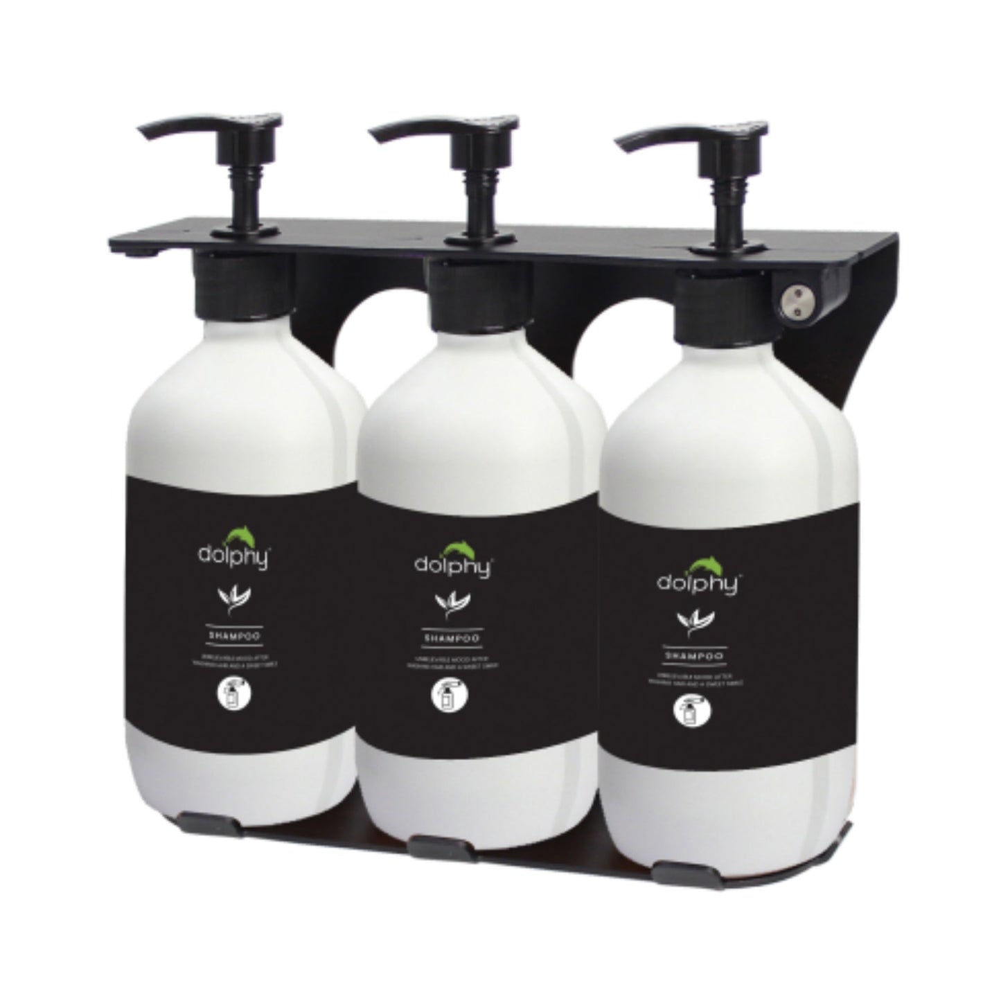 Dolphy Manual Liquid Soap Dispenser 500ml, Wall-Mounted, ABS & Stainless Steel, White DSDR0156