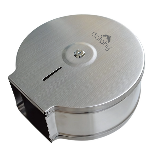 Stainless Steel Jumbo Toilet Paper Roll Dispenser – view 2