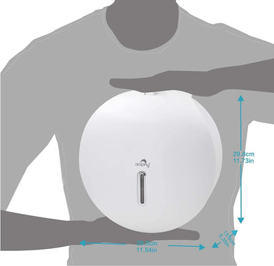 PLAZA Jumbo Toilet Roll Dispenser - White