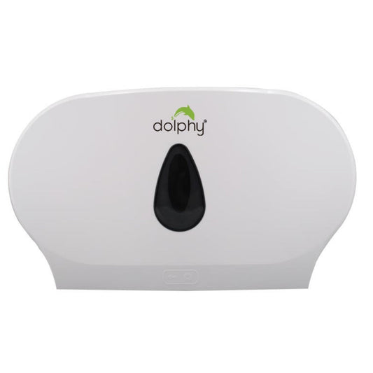 Twin Jumbo Toilet Roll Dispenser - White – view 2