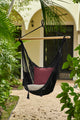 Mayan Legacy Extra Large Outdoor Cotton Mexican Hammock Chair in Black Colour - Auzzistore