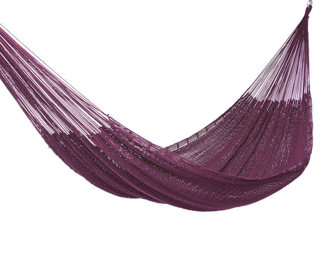 Outdoor undercover cotton Mayan Legacy hammock King size Maroon - Auzzistore