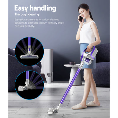 Devanti Stick Vacuum Cleaner Bagless Cordless 150W Purple - Variant 2