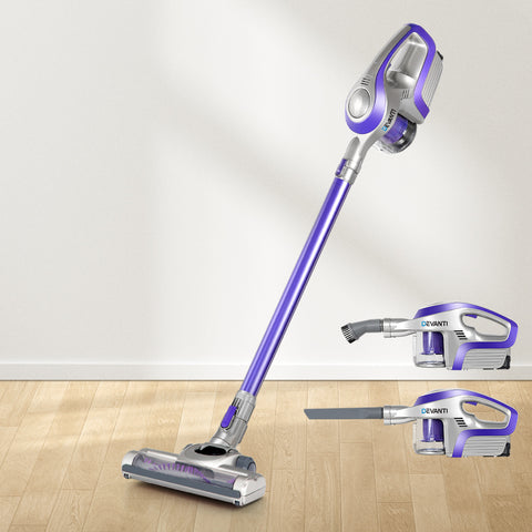 Devanti Stick Vacuum Cleaner Bagless Cordless 150W Purple - Auzzistore