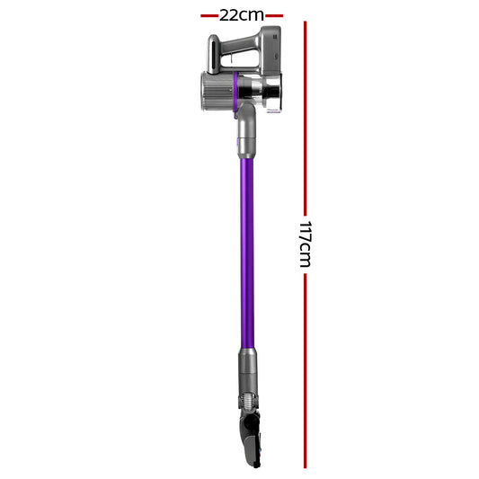 Devanti Stick Vacuum Cleaner Bagless Cordless 120W Purple – view 2