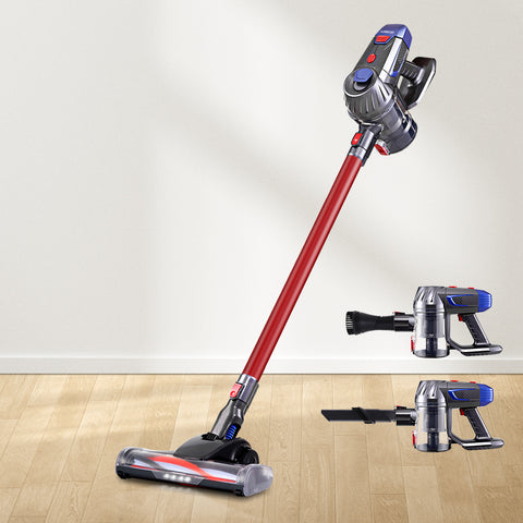 Devanti Stick Vacuum Cleaner Bagless Cordless Red 150W - Auzzistore