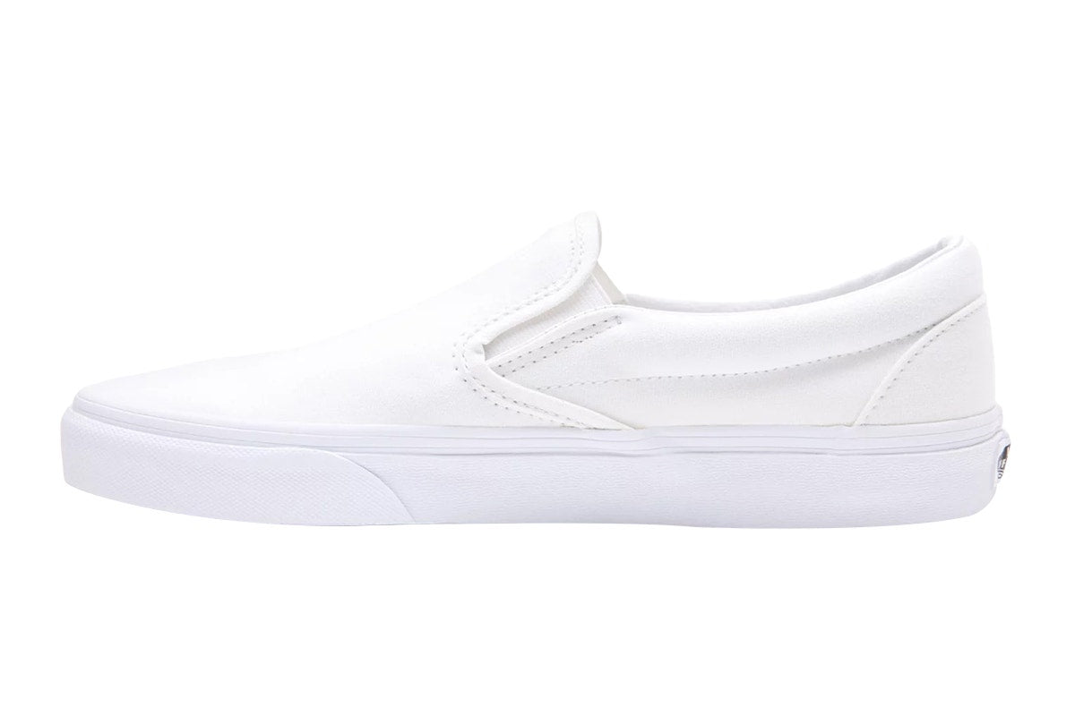 Vans Unisex Classic Slip-On Shoes - True White; Size 7 US