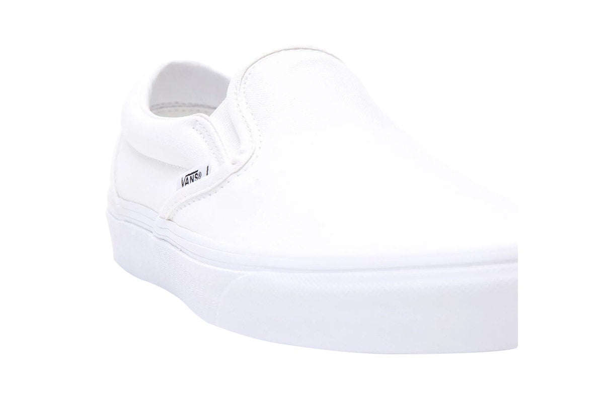 Vans Unisex Classic Slip-On Shoes - True White; Size 7 US