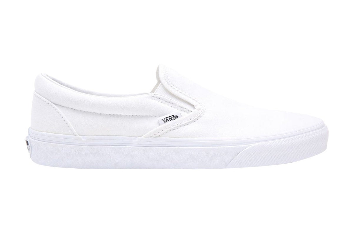 Vans Unisex Classic Slip-On Shoes - True White; Size 7 US