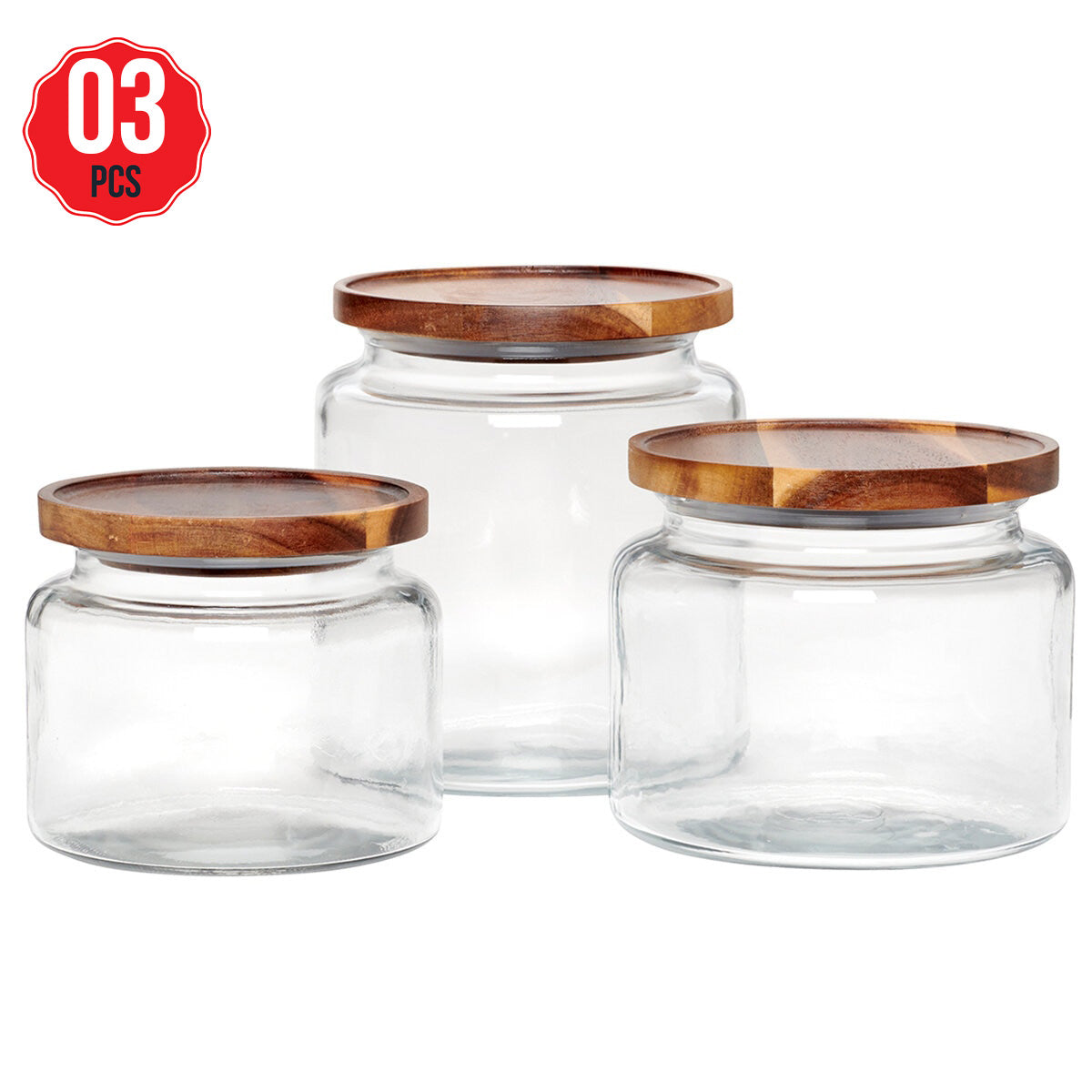 Anchor Hocking Glass Jars 3 Piece
