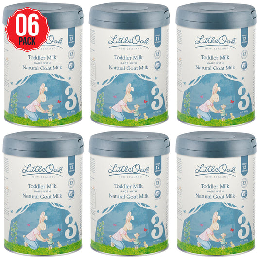 LittleOak Natural Goat Milk Toddler Milk Stage 3, 6 x 800g - Auzzistore