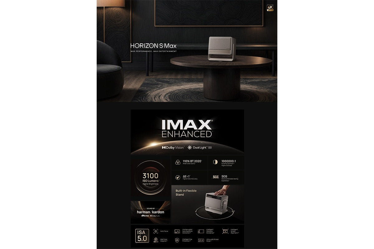XGIMI Horizon S Max 4K UHD Projector With Dolby Vision