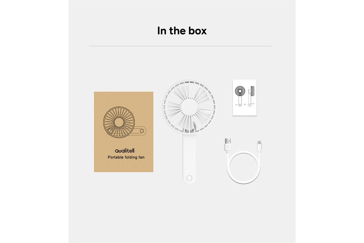 Xiaomi Qualitell Handheld Portable Folding Fan F1 (White)