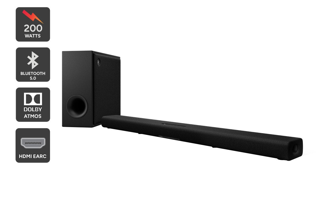 Yamaha TRUE X BAR 50A Soundbar with Subwoofer (Black, SR-X50A) - Auzzistore