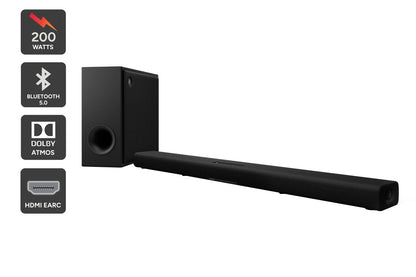 Yamaha TRUE X BAR 50A Soundbar with Subwoofer (Black, SR-X50A)