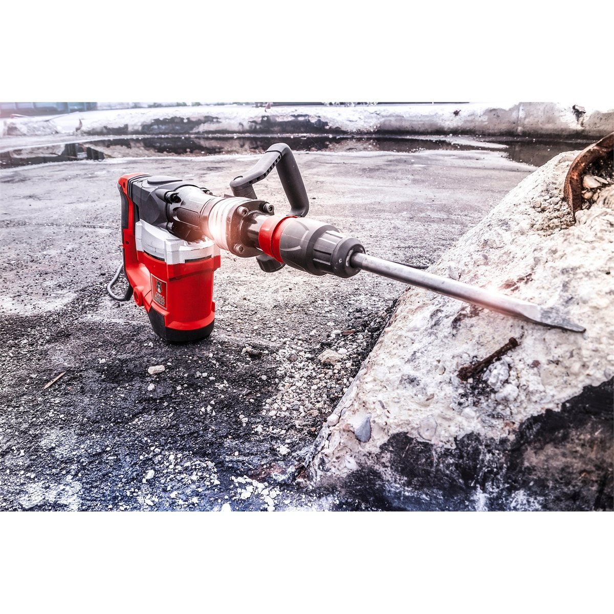 Full Boar Demolition Hammer Kit 1500W 10kg SDS Max Anti-Vibration