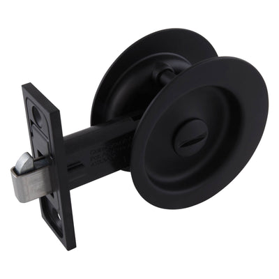 Gainsborough Circular Privacy Sliding Door Set - 70mm - Matt Black - Lockable