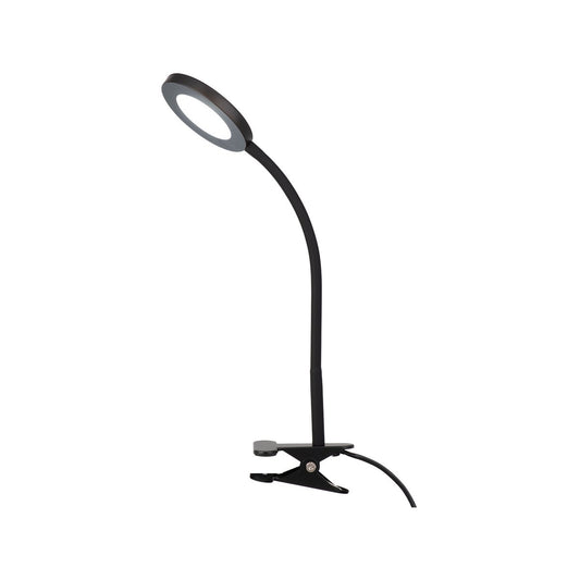 Verve Design 6W Dalton Desk Clamp Lamp - 120mm - Black - Flexible Gooseneck