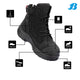 Bata Industrials Women’s Black Luna Side Zip Safety Boot US Size 7 - Durable - Comfortable - Easy Access