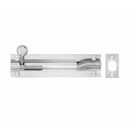 Delf Trade Barrel Bolt Offset 150mm x 25mm Solid Brass Satin Chrome - Auzzistore