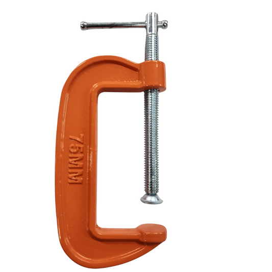 Craftright 75mm G Clamp - Steel - Black - Durable Clamping Tool