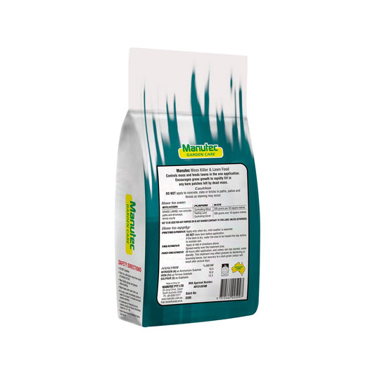 Manutec Moss Killer & Lawn Food - 2.5kg - Soluble Granules - Selective – view 2 - Auzzistore