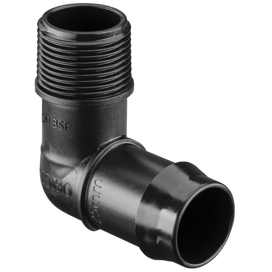 Toro 25mm Barbed Elbow - 20mm BSP Male - Polypropylene - Durable - Auzzistore