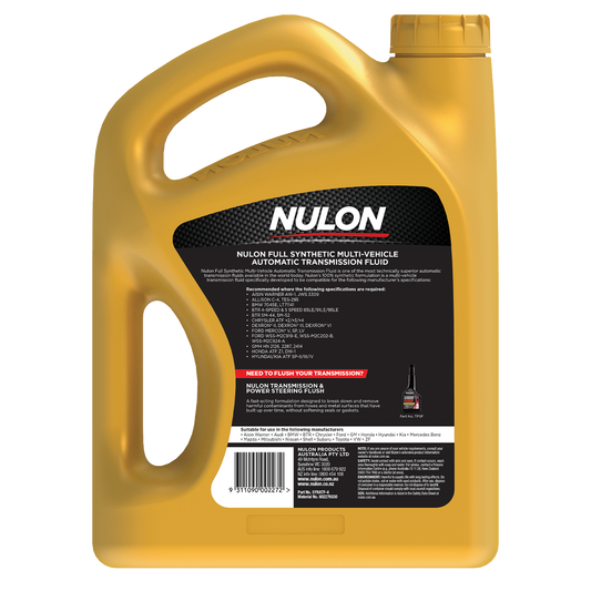 Nulon Full Synthetic Automatic Transmission Fluid 4L - Multi-Vehicle Formula - Excellent Wear Protection – view 2