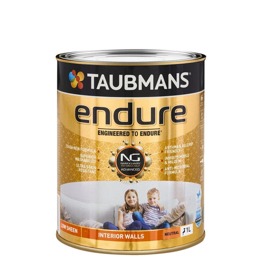 Taubmans 1L Neutral Low Sheen Endure Interior Walls Paint - Stain Resistant - Low Odour - Auzzistore