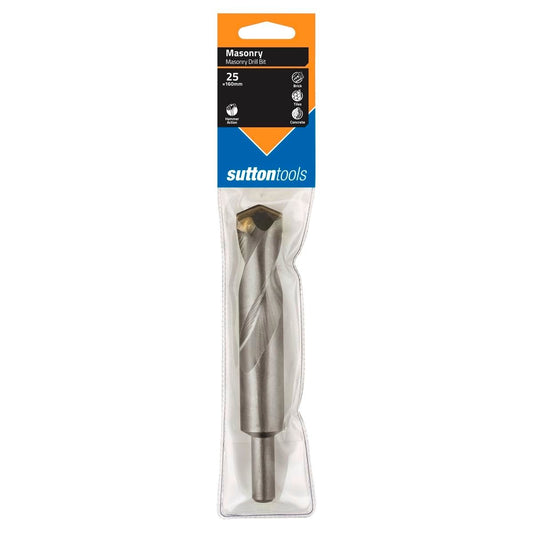 Sutton Tools Masonry Drill Bit - 25 x 160mm - Carbide Tip - Aggressive Drilling - Auzzistore