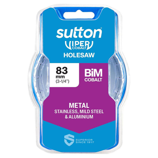 Sutton Tools 83mm Viper Cobalt Bi Metal Holesaw - Durable - Precision Cutting - Auzzistore