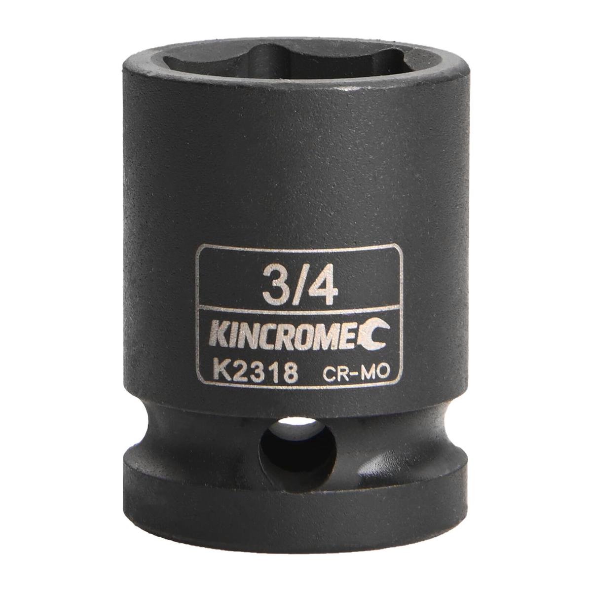 Kincrome 3/4 Inch Impact Socket Cr-Mo Steel Rust Resistant 1 Piece