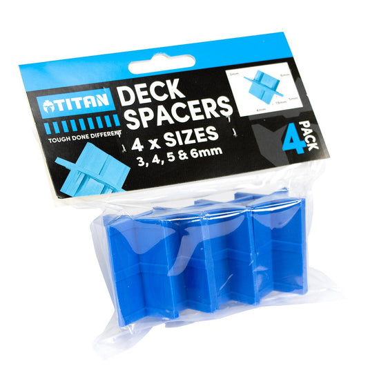 Titan Deck Spacers 4 Pack - Durable Plastic - 4 Sizes - Titan Blue - 141mm x 210mm x 63mm - Auzzistore