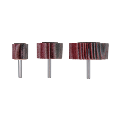 Craftright 3 Piece Sanding Flap Wheel Set - 60 Grit - Abrasive Cloth - Versatile