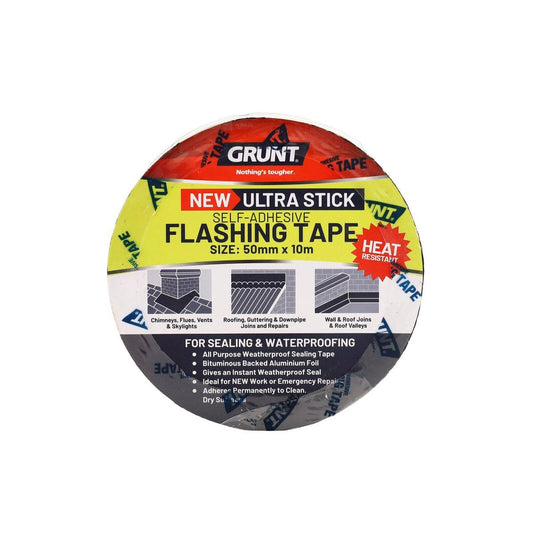 Grunt Flashing Tape 50mm x 10m Bituminous Waterproof Seal - Auzzistore