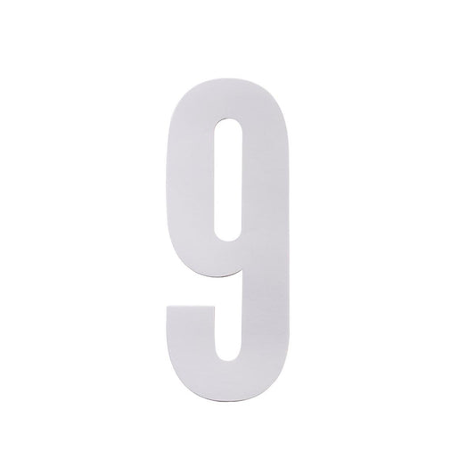 Sandleford Wheelie Bin Number 9 - Self Adhesive - 175mm - White - Pack of 2