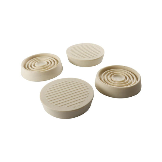 Surface Gard 44mm White Round Rubber Base Castor Cup 4 Pack - Auzzistore