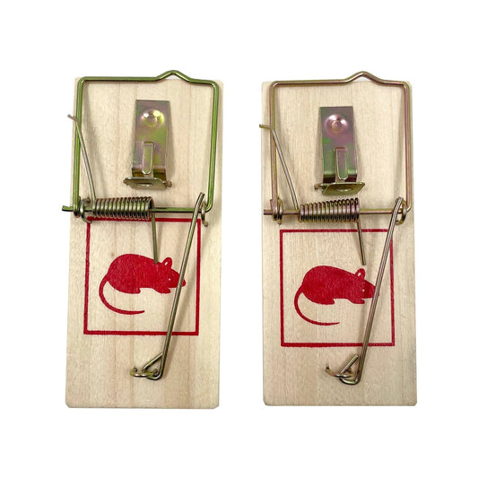 Wooden Mouse Trap - 2 Pack Timber Trap - Easy Set - Indoor & Outdoor Use - 46mm x 98mm – view 2 - Auzzistore