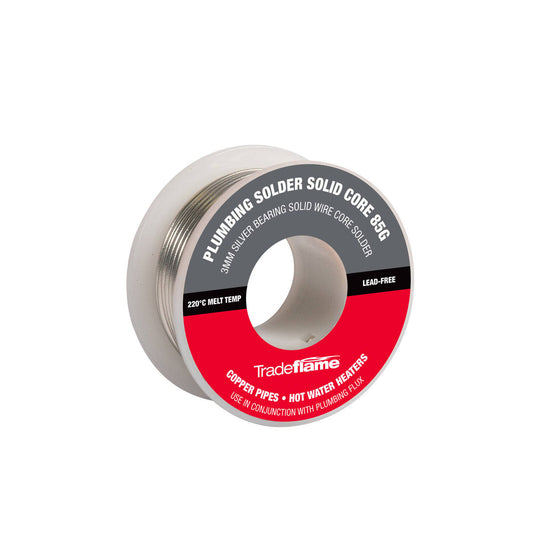 Tradeflame Plumbing Solder Solid Core 85g Lead-Free 3mm Heavy-Duty - Auzzistore
