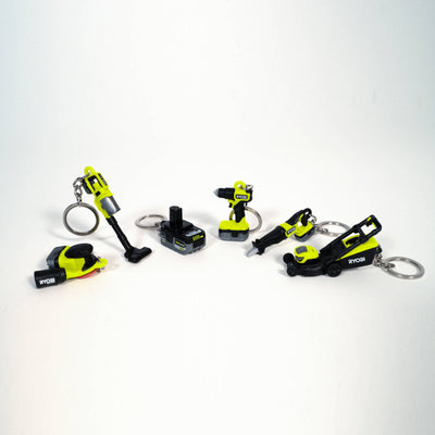 Ryobi Mini S Battery Keyring - 21mm x 41mm x 27mm - 100% Recycled Plastic