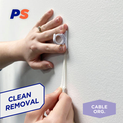Permastik Small Cable Clips - 12 Pack - Plastic - Easy To Apply