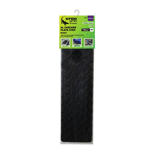 Croc Grip Checker Plate Rubber Step 420mm x 120mm Durable Grip - Auzzistore