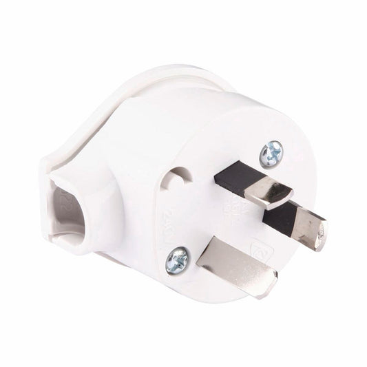 HPM 3 Pin Electrical Plug Top - 10A - PVC - Low Profile Design - Auzzistore