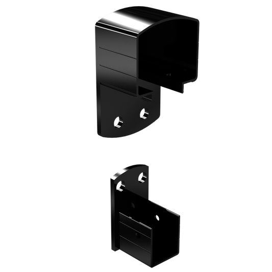 Peak Aluminium Balustrade - 64mm - Aluminium - Black Finish - Auzzistore