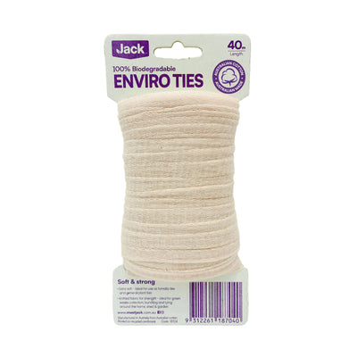 Jack Enviro Tie 40m Cotton Plant Tie - Strong - Biodegradable - Beige